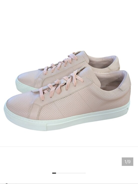 Greats Shoes - Greats Brooklyn Royale Pink Perforated Sneakers Size 9